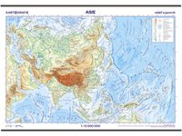 Asie – reliéf a povrch – školní nástěnná mapa