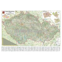 Česká republika silniční - nástěnná mapa 135 x 90 cm, lamino + 2 lišty