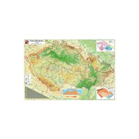 Česká republika obecně zeměpisná - nástěnná mapa 140 x 100 cm, lamino + 2 lišty