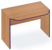 Stůl jednoduchý s šikmými hranami - jednomístný, dvoumístný