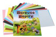 Barevné papíry - 20 listů, mix 8 barev