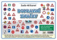 Sada 48 karet - dopravní značky A7 (10x7 cm)-NOVINKA