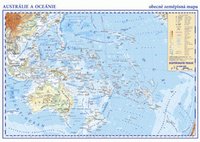 Austrálie,Oceánie-příruční obecně zeměpisná mapa