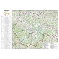Nástěnná mapa - Jihočeský kraj 113 x 83 cm, lamino + lišty