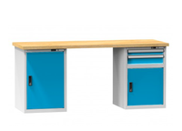 Dílenské stoly série K, šířka 1500, hloubka 700 nebo 800, výška 880 nebo 890 mm (6 modelů)