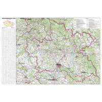Nástěnná mapa - Královéhradecký kraj  113 x 83 cm, lamino + lišty