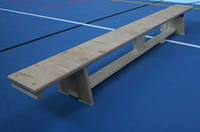 Švédská lavička tělocvičná s kladinkou, překližková, délka 3 m, lakovaná, hranol na žebřinu