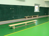 Švédská lavička tělocvičná s kladinkou, délka 1,9 m, lakovaná, háky na žebřinu