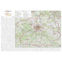 Nástěnná mapa - Středočeský kraj 113 x 83 cm, lamino + lišty
