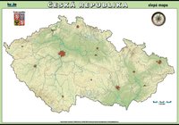 Česká republika - slepá mapa XXL (140x100 cm)