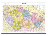 Česko – administrativní členění – školní nástěnná mapa