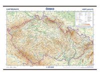 Česko – reliéf a povrch – školní nástěnná mapa