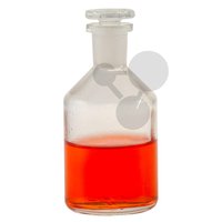 Skleněná láhev s NZ zábrusem a skleněnou zátkou, AR sklo  100 ml