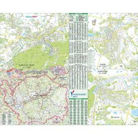 Nástěnná mapa - Karlovarský kraj 130 x 106 cm, lamino + lišty