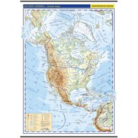 Severní Amerika – nástěnná fyzická mapa