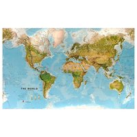 Obří svět zeměpisný - nástěnná mapa 197 x 122 cm, laminovaná s očky